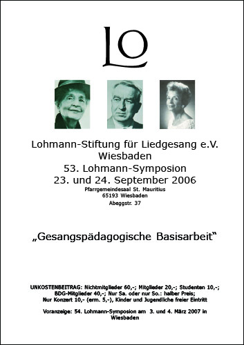 53. Lohmann-Symposion