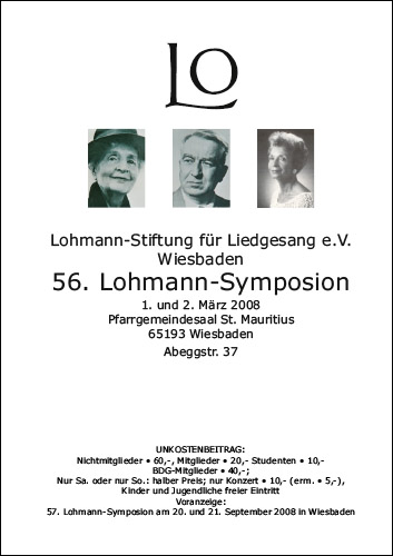 56. Lohmann-Symposion
