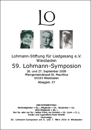 59. Lohmann-Symposion